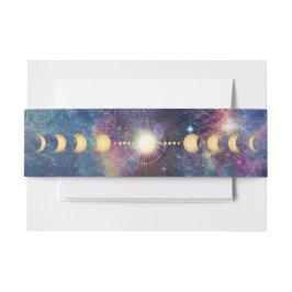 Faixa Decorativa Para Convite Banda Celestial Galaxy Moon Phase Belly