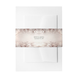 Faixa Decorativa Para Convite Banda de Belly de Convite Floral de Marfim Branca