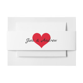 Faixa Decorativa Para Convite Banda do Belly de Convite do Monograma do Coração 