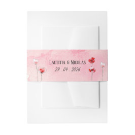 Faixa Decorativa Para Convite Bandeau "Coquelicots"