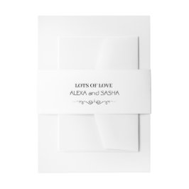 Faixa Decorativa Para Convite Black & White Elegant Wedding Return address
