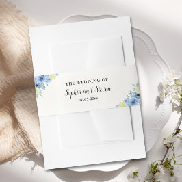 Faixa Decorativa Para Convite Blue Mediterranean Lemon Wedding