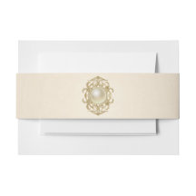Blush Ivory Satin Invitation Band