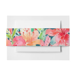 Faixa Decorativa Para Convite Bright Tropical Floral Wedding