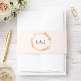 Faixa Decorativa Para Convite Caligrafia de Casamento com Faíscas Elegante