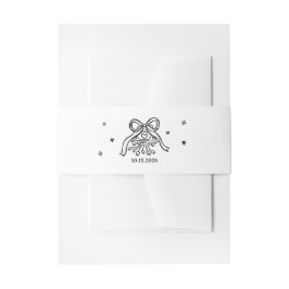 Faixa Decorativa Para Convite Carro de Casamento com Arco Desenhado à Mão Minima