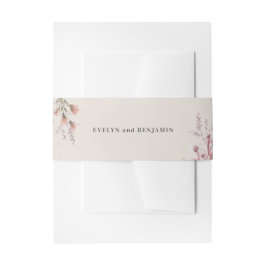 Faixa Decorativa Para Convite Casamento Botânico Dusty Wildflower