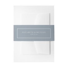 Faixa Decorativa Para Convite Casamento Botânico Eucalyptus Azul Dusty