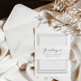 Faixa Decorativa Para Convite Casamento Branco Elegante Minimalista