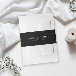 Faixa Decorativa Para Convite Casamento Clássico Moderno de Cor Editável