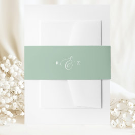 Faixa Decorativa Para Convite Casamento com Monograma Simples Elegante em Tom de