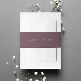 Faixa Decorativa Para Convite Casamento com Púrpura de Plum de Gato Sólido