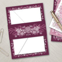 Casamento de Borgonha com Rosa de Borboleta Floral