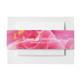 Faixa Decorativa Para Convite Casamento de Design Floral Rosa