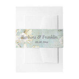 Faixa Decorativa Para Convite Casamento de Margarida Branca Elegante