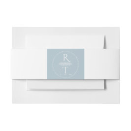 Faixa Decorativa Para Convite Casamento de Monograma Simples de Cinzas Brancas E