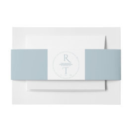 Faixa Decorativa Para Convite Casamento de Monograma Simples de Cinzas Brancas E