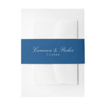 Casamento de Nomes de Script Azul de Marinho Elega