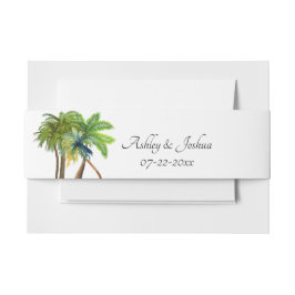 Faixa Decorativa Para Convite Casamento de Palm Tree Beach