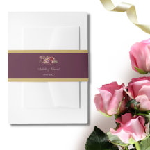 Casamento de Rosas Elegantes Douradas Burgundy & B