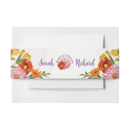 Faixa Decorativa Para Convite Casamento Floral de Primavera selvagem