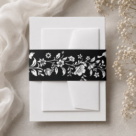 Faixa Decorativa Para Convite Casamento Floral Moderno