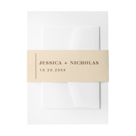 Faixa Decorativa Para Convite Casamento Minimalista Elegante Beige Moderno