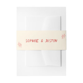 Faixa Decorativa Para Convite Casamento Minimalista Moderno com Tipografia Verme