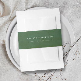 Faixa Decorativa Para Convite Casamento por Aquarela Verde