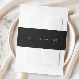 Faixa Decorativa Para Convite Casamento Preto Simples
