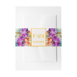 Faixa Decorativa Para Convite Casamento Tropical Elegante