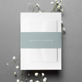 Faixa Decorativa Para Convite Casamento Verde da Sage Moderna