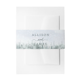 Faixa Decorativa Para Convite Cinto de Barriga para Casamento Moderno no Inverno