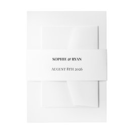 Faixa Decorativa Para Convite Cinto de Cintura Minimalista para Casamento | Eleg