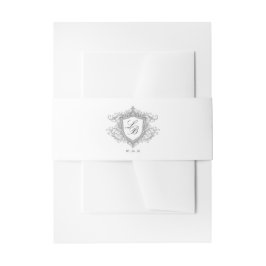 Faixa Decorativa Para Convite Convite de Casamento com Monograma de Crista Flori