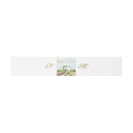 Faixa Decorativa Para Convite Convite de Monograma com Faixa para a Barriga em E