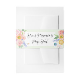 Faixa Decorativa Para Convite Convite para Casamento primavera Watercolor