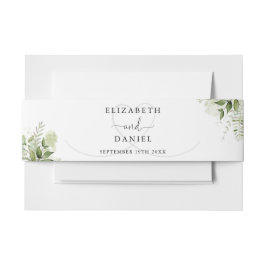Faixa Decorativa Para Convite Coração Elegante de Verdura Floral Casamento