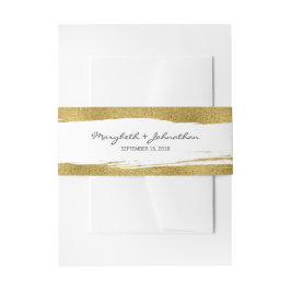 Faixa Decorativa Para Convite Dourada Banda de Convite para Casamento Moderno Fa
