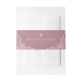 Faixa Decorativa Para Convite Dusty Pink Vintage Casamento Elegante Floral