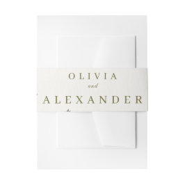 Faixa Decorativa Para Convite Elegant Floral Wedding Belly Band | Watercolor 