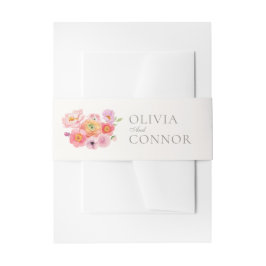 Faixa Decorativa Para Convite Elegant Floral Wedding Invitation Band