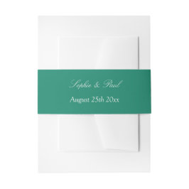 Faixa Decorativa Para Convite Emerald Green Wedding Invitation Belly Banda