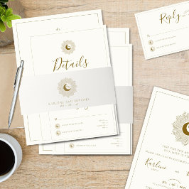 Faixa Decorativa Para Convite Eterno Sol e Lua Banda de Casamento