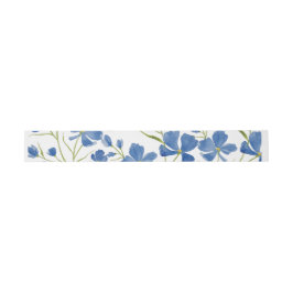 Faixa Decorativa Para Convite Flor Azul Escura