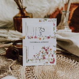 Faixa Decorativa Para Convite Flores Selvagens Banda de Belly de Convite