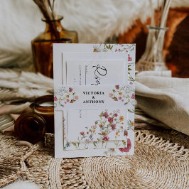 Faixa Decorativa Para Convite Flores Selvagens Banda de Belly de Convite