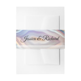 Faixa Decorativa Para Convite Geode Crystal Wedding Invitation Bell Bands 