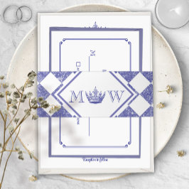 Faixa Decorativa Para Convite Gothic Fantasy or Medieval Royal Crown Mongram