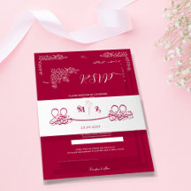 Iniciais Mínimas de Magenta Floral Islâmica Bismil